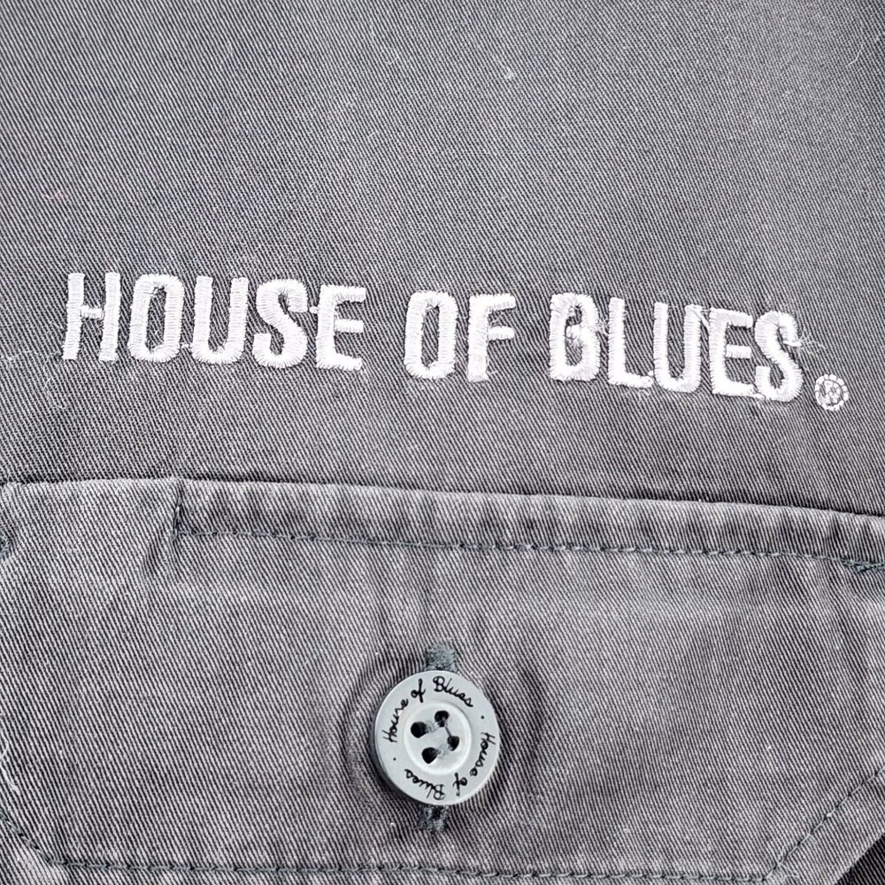 House Of Blues Charcoal Short Sleeve Button-Up Shirt Mens X-Large - Picture 6 of 11